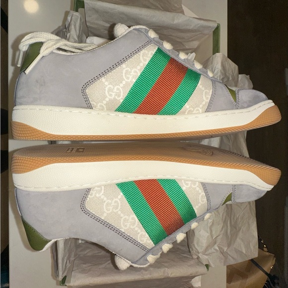 GUCCI MEN'S SCREENER SNEAKER WITH WEB 7.5 NIB - Picture 3 of 16